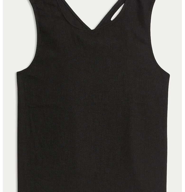 MARKS&SPENCER - Топ с лен с овално деколте Marks  Spencer