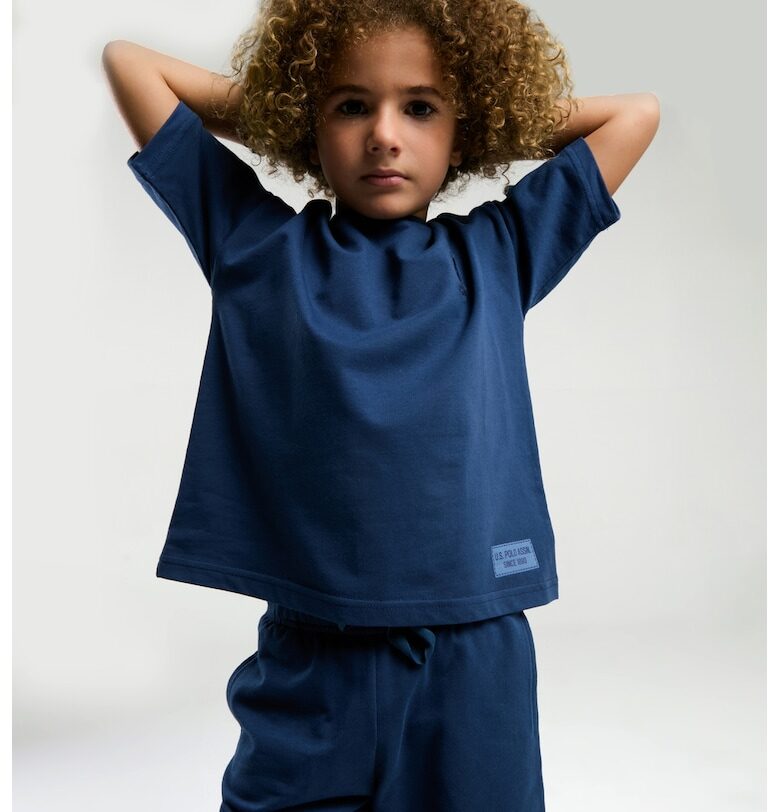 US Polo Assn. - Комплект от памучна тениска и шорти - 2 части US Polo Assn