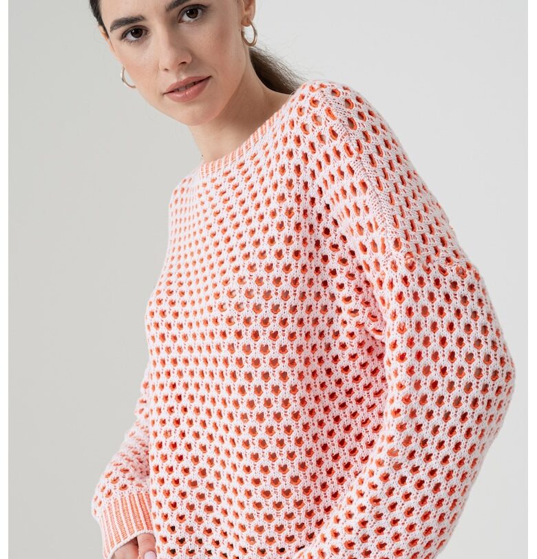 Ажурен пуловер с паднали ръкави United Colors of Benetton