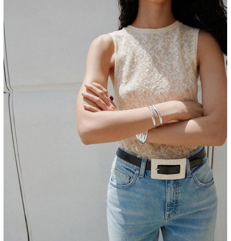 Ажурен топ с фина плетка Mango