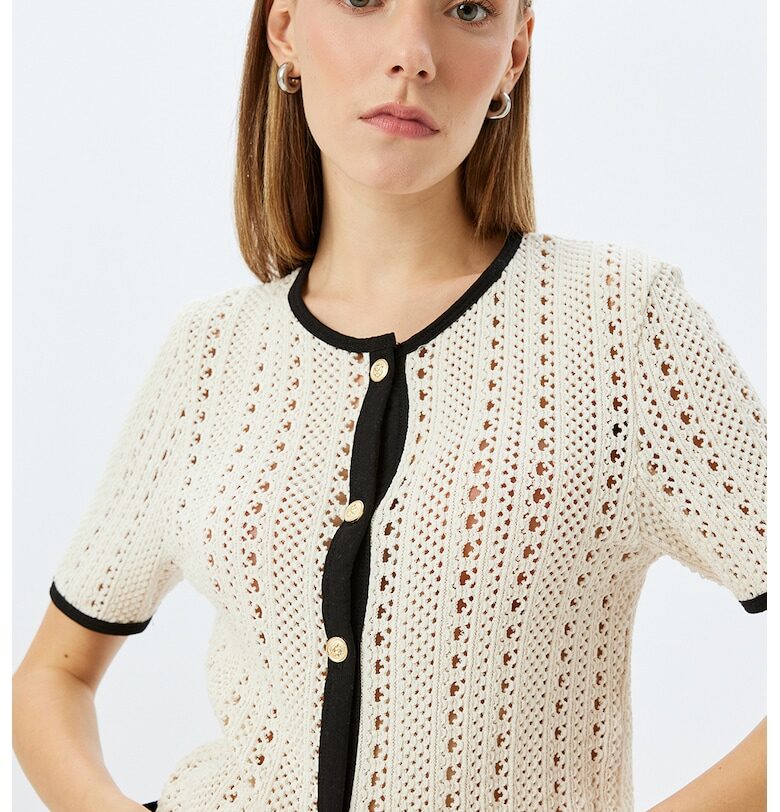 Ажурена жилетка с 3/4 ръкави KOTON