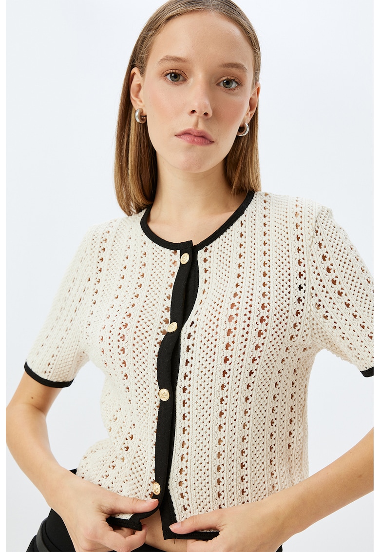 Ажурена жилетка с 3/4 ръкави KOTON