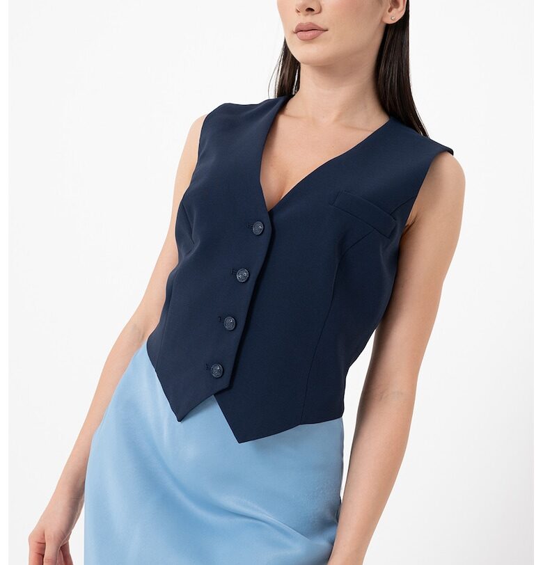 Асиметричен елек в един цвят GUESS