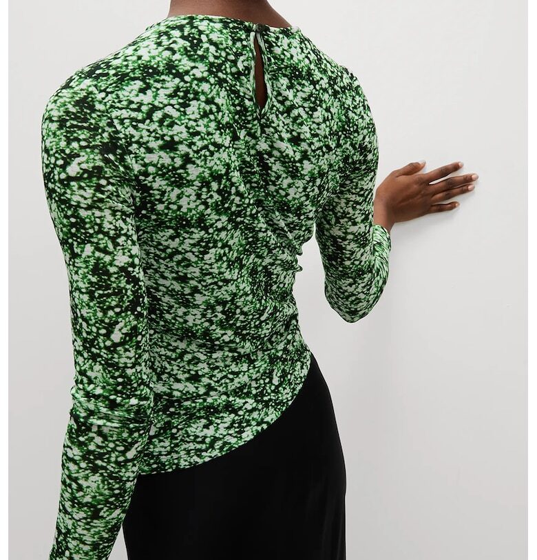 Асиметрична блуза с връзки Marks  Spencer