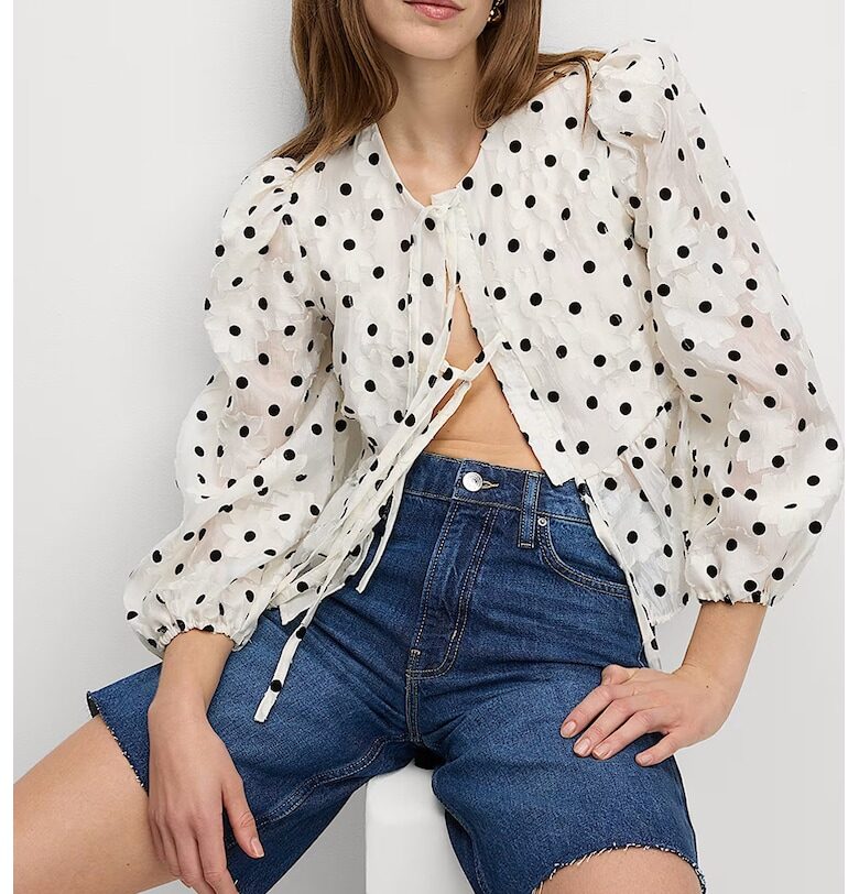 Бермуди от деним с висока талия Marks  Spencer