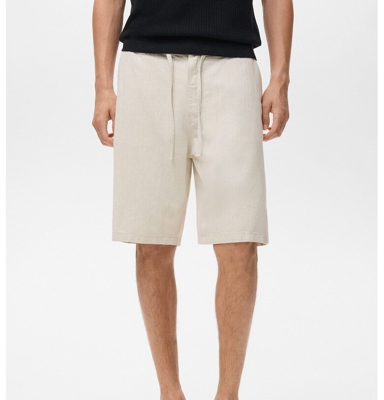 Бермуди от памук и лен Mango