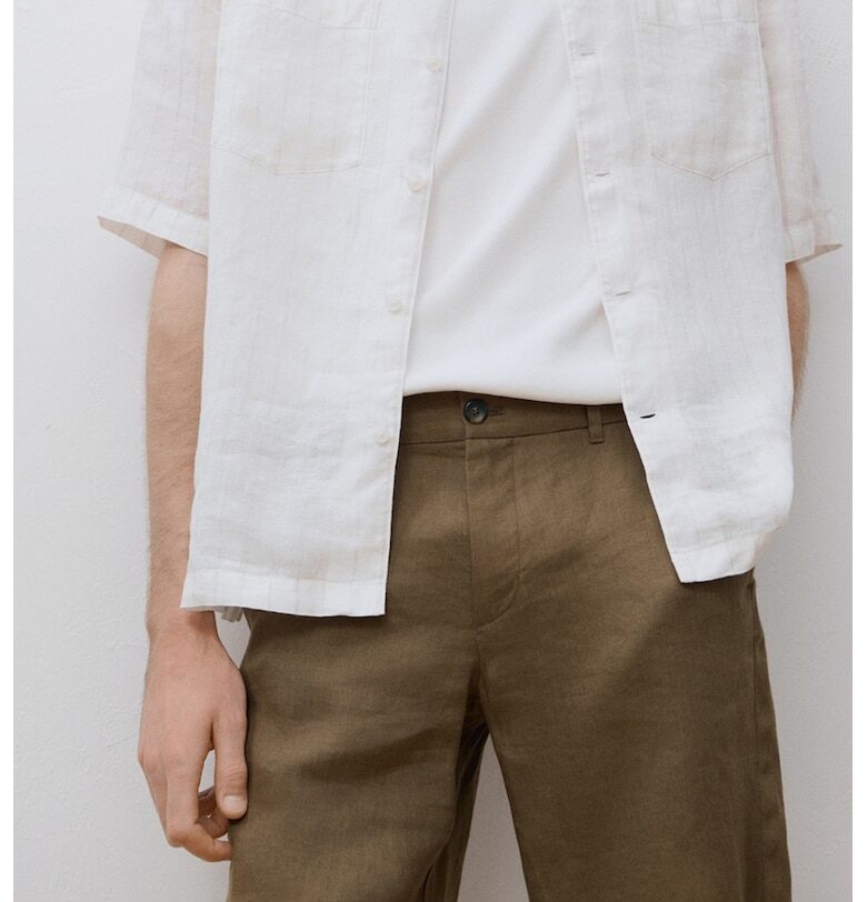 Бермуди чино от лен Mango