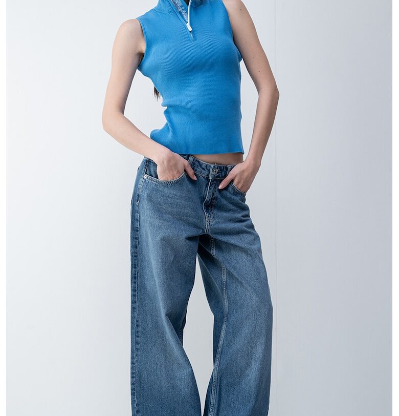 Блуза без ръкави - с къс цип KARL LAGERFELD JEANS