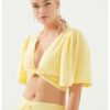 Блуза за плаж - Памук/Вискоза - Жълта Just Like You