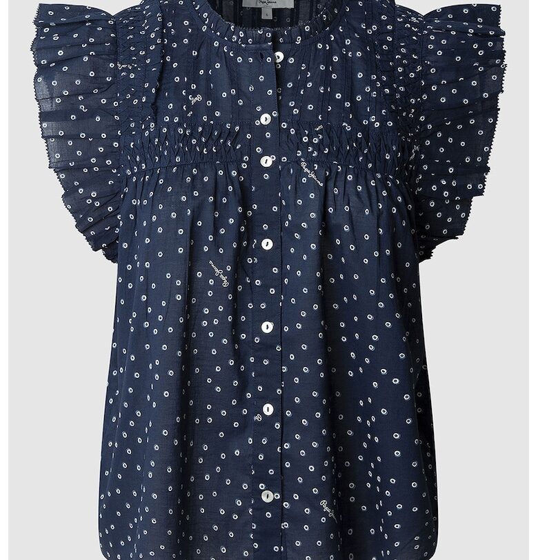 Блуза на точки с къси ръкави Pepe Jeans London