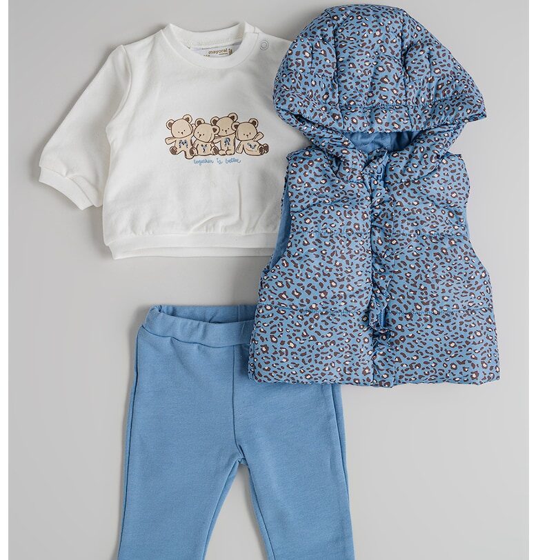 Блуза - панталон и десениран елек - 3 части Mayoral