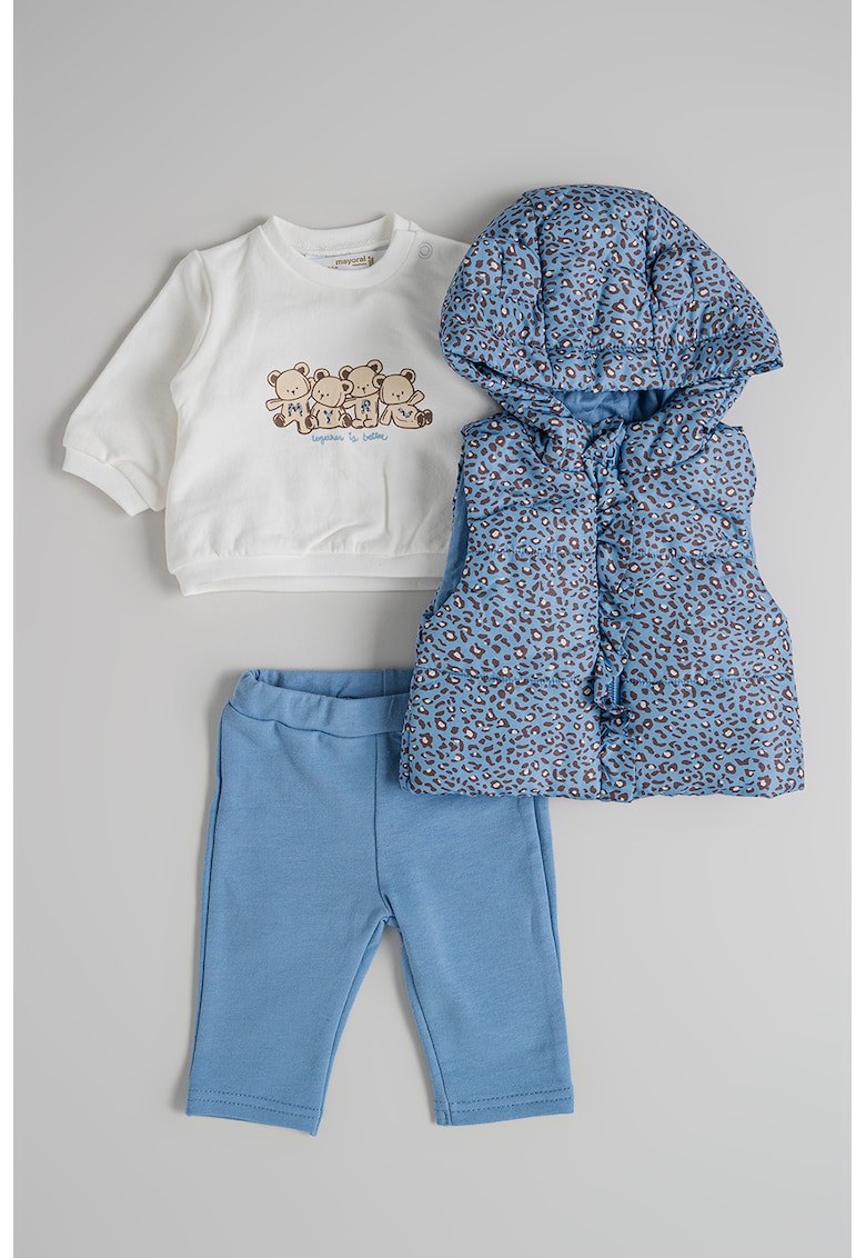 Блуза - панталон и десениран елек - 3 части Mayoral