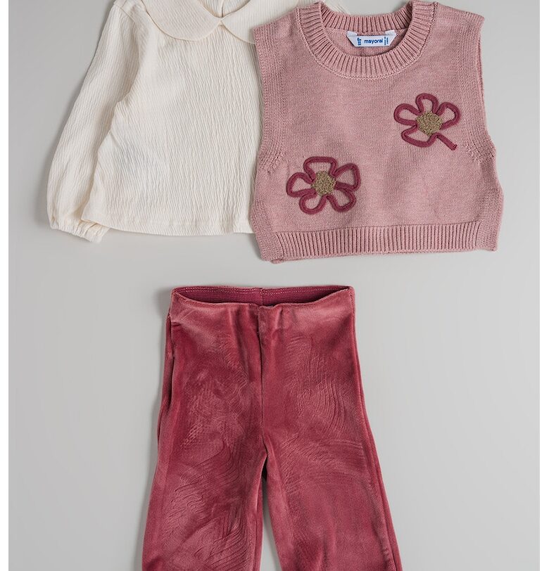 Блуза - панталон и плетен елек - 3 части Mayoral
