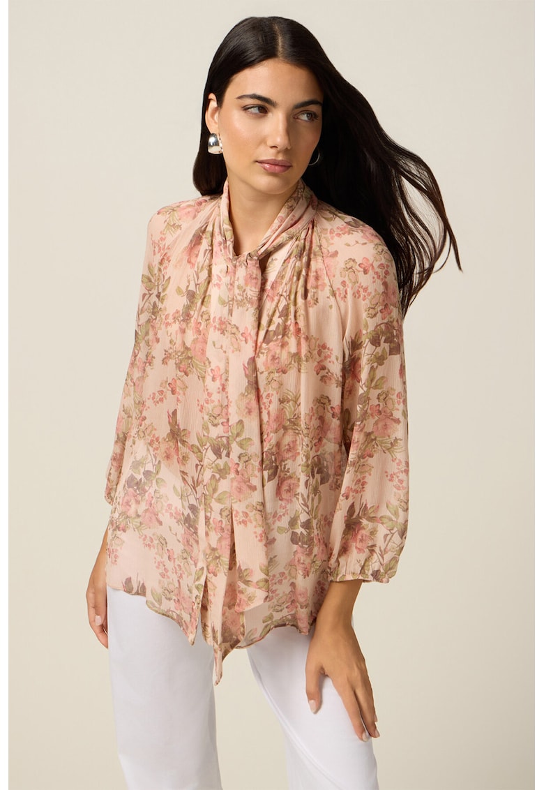 Блуза с бухнали ръкави и десен Oltre