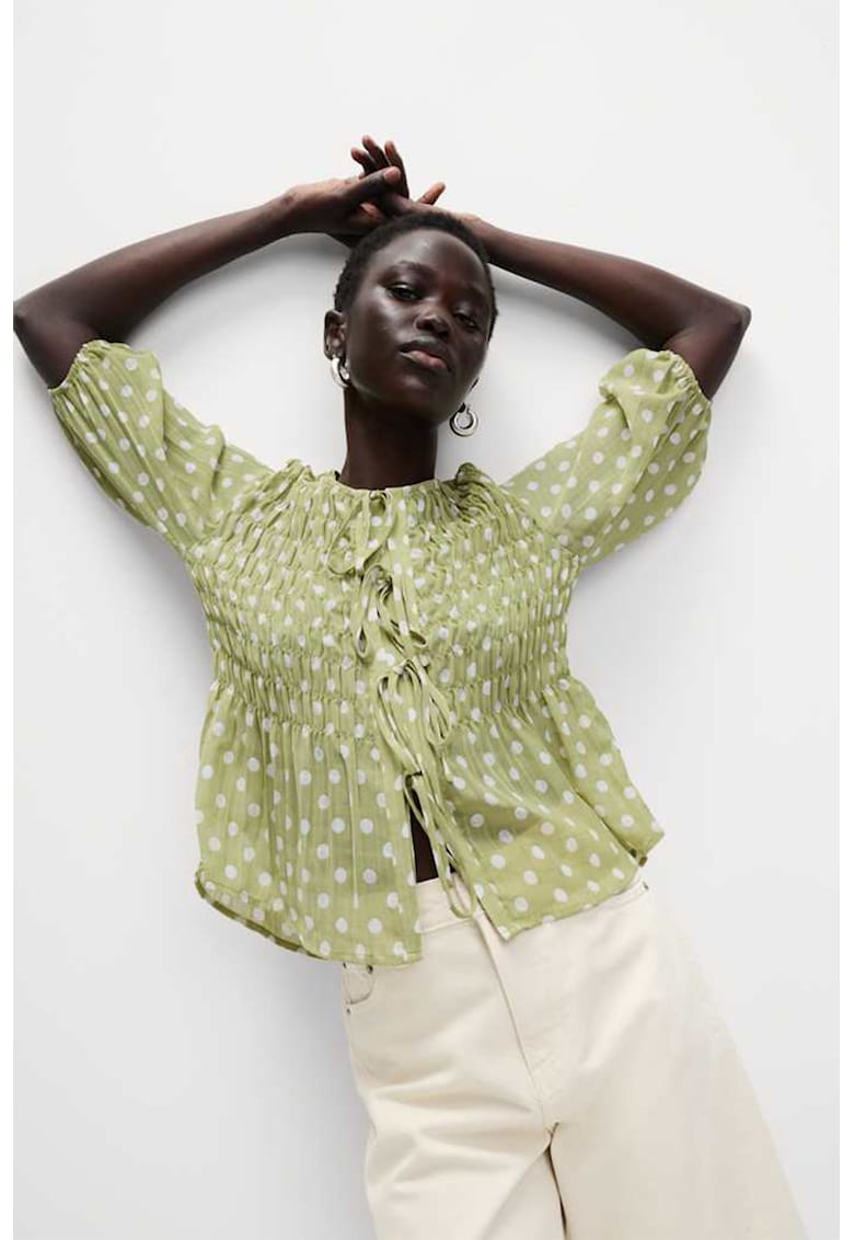 Блуза с връзки отпред Marks Spencer