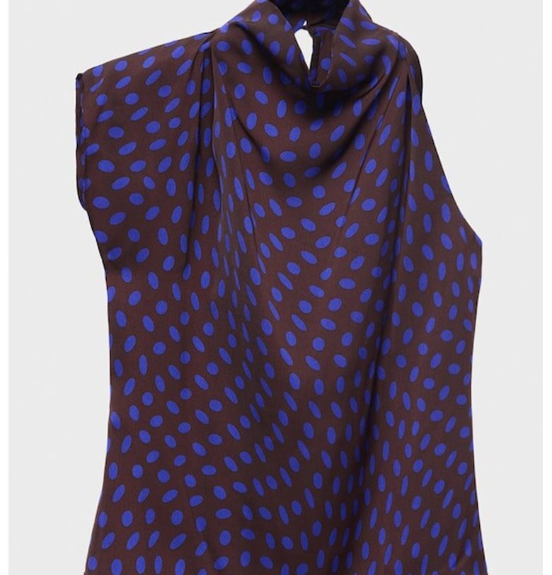 Блуза с голо рамо и застъпено деколте Mango