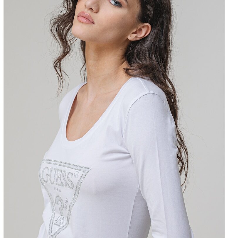 Блуза с декоративни камъни GUESS