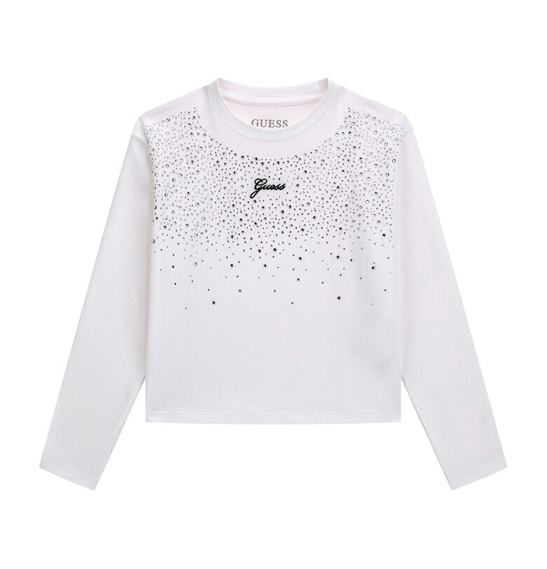 Блуза с декоративни камъни GUESS KIDS