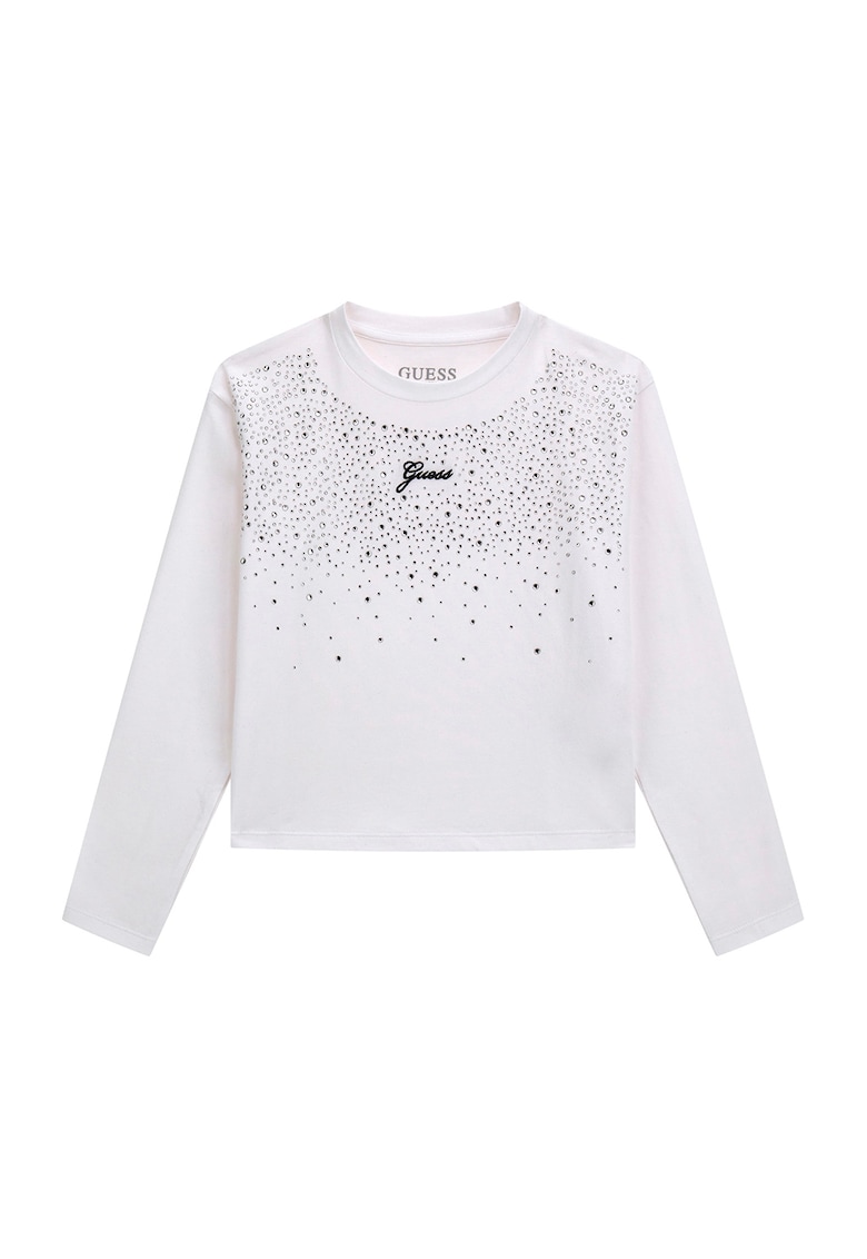 Блуза с декоративни камъни GUESS KIDS
