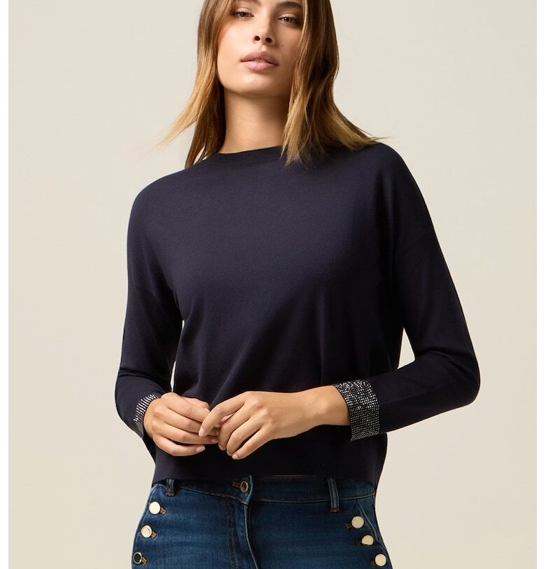 Пуловер с декоративни копчета Oltre