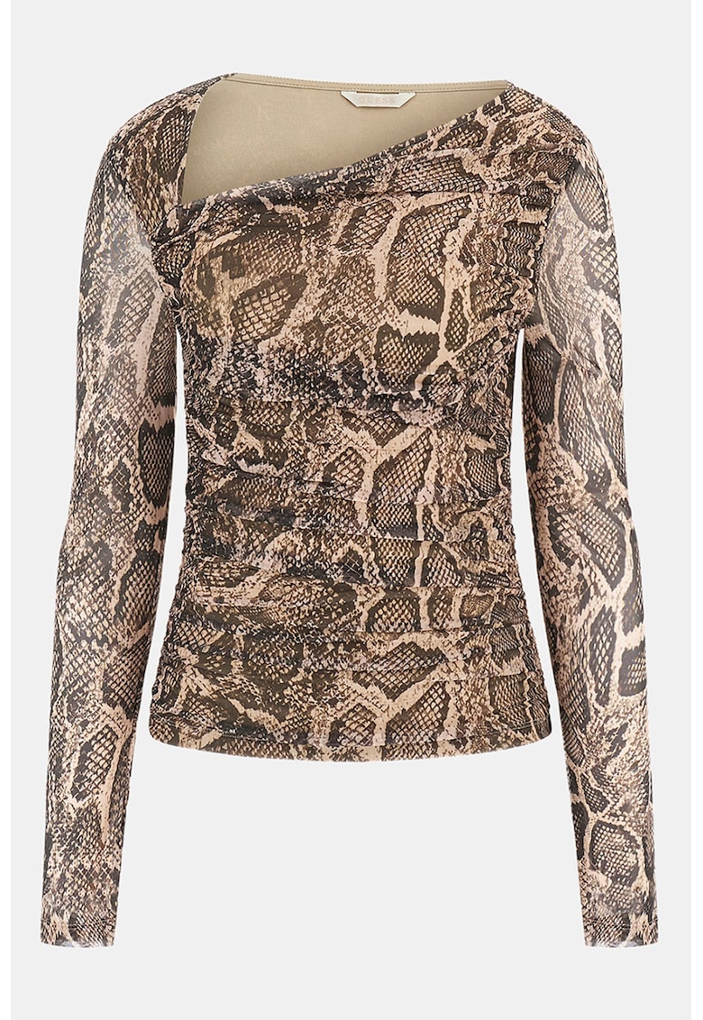 Блуза с дълги ръкави и животинска шарка GUESS