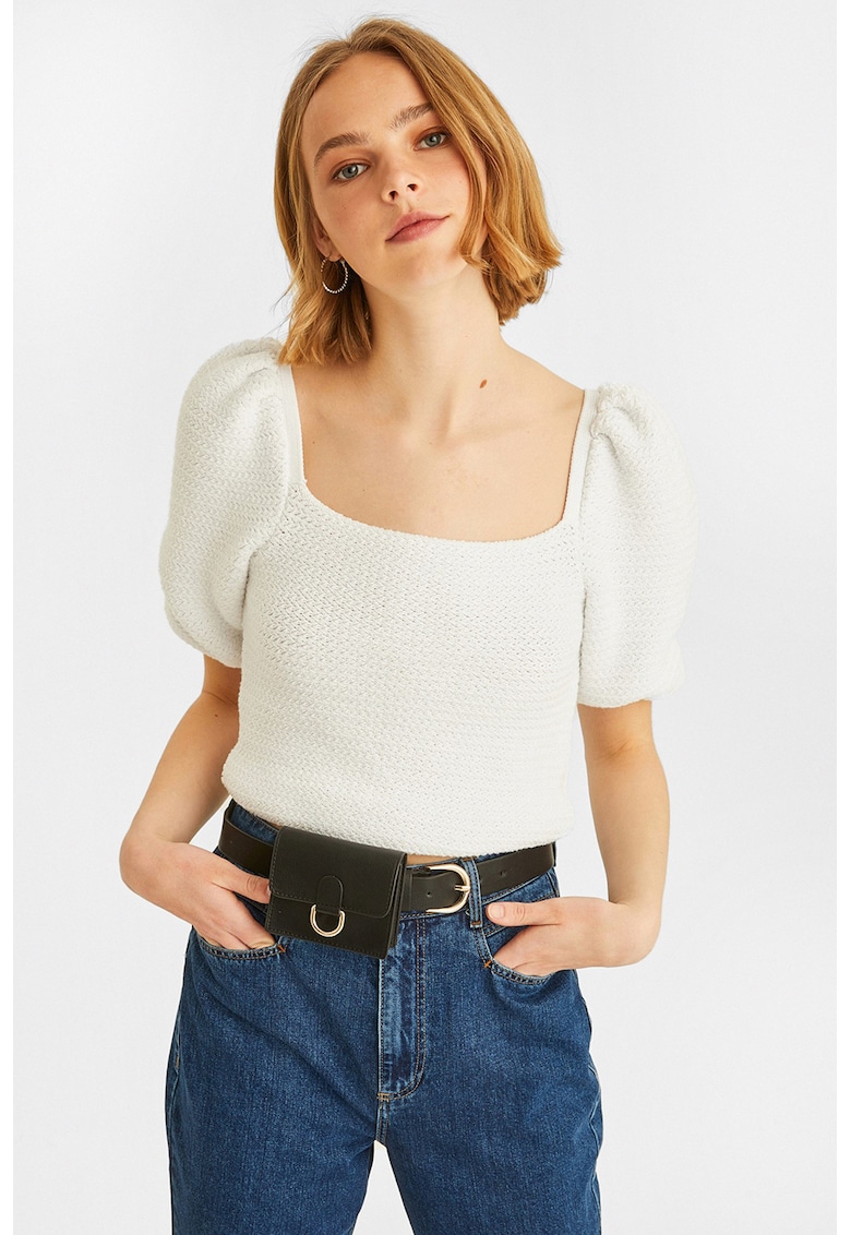 Блуза с памук с квадратно деколте OXXO