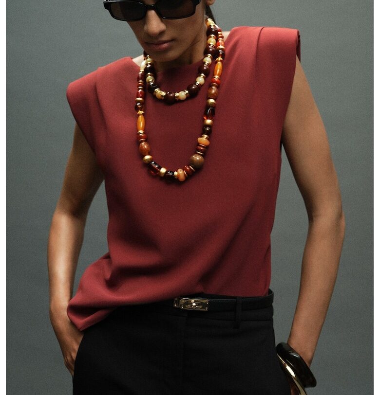 Блуза с полуръкави Mango