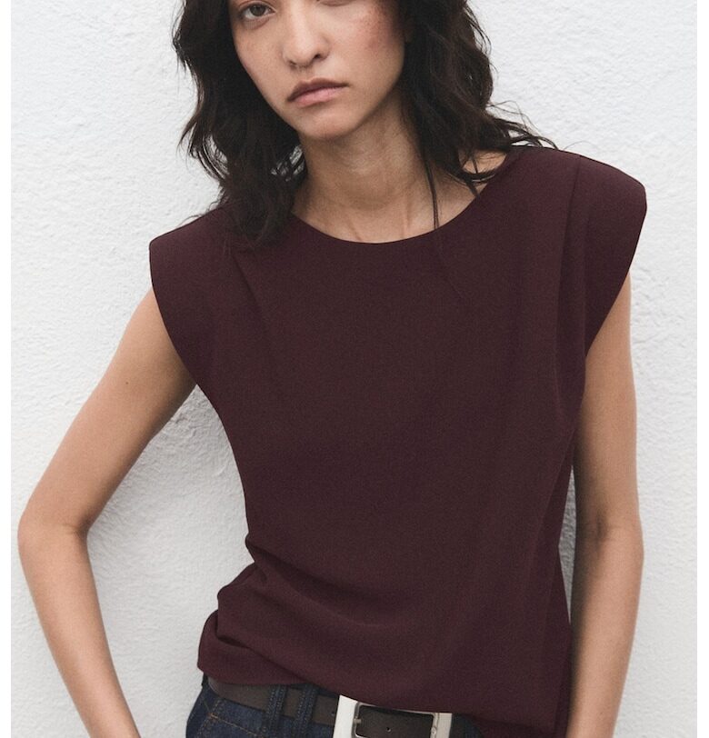 Блуза с полуръкави Mango