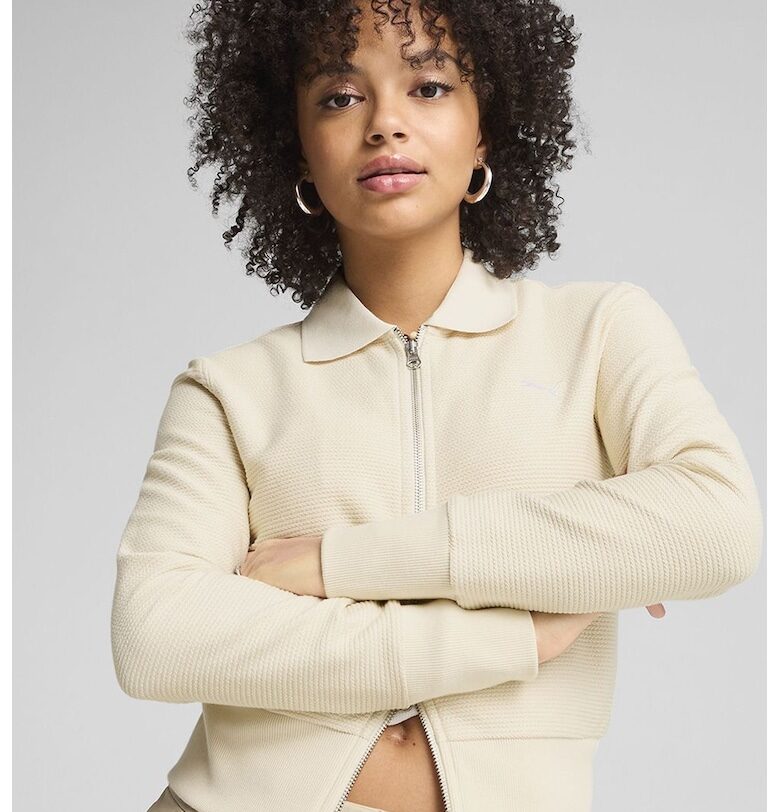 Блуза с цип и релеф Puma
