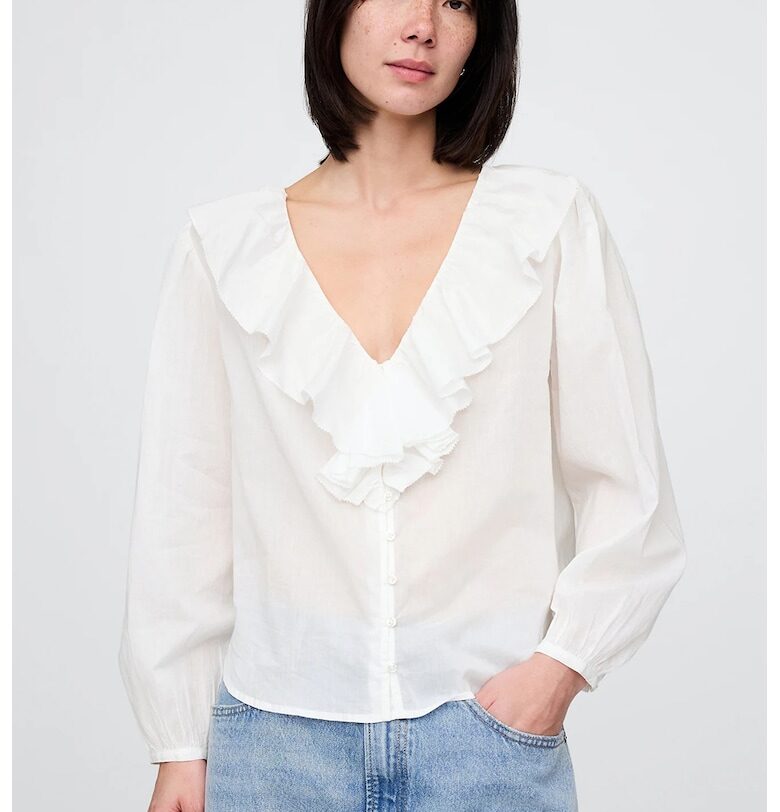 Блуза с шарка и дипли GAP