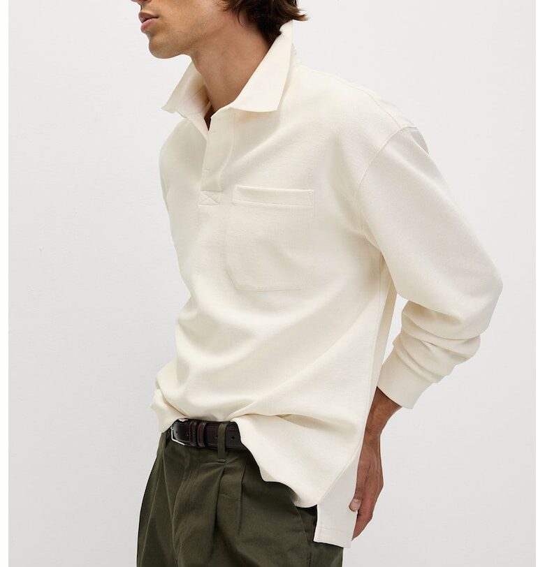 Блуза с яка и джоб Marks  Spencer