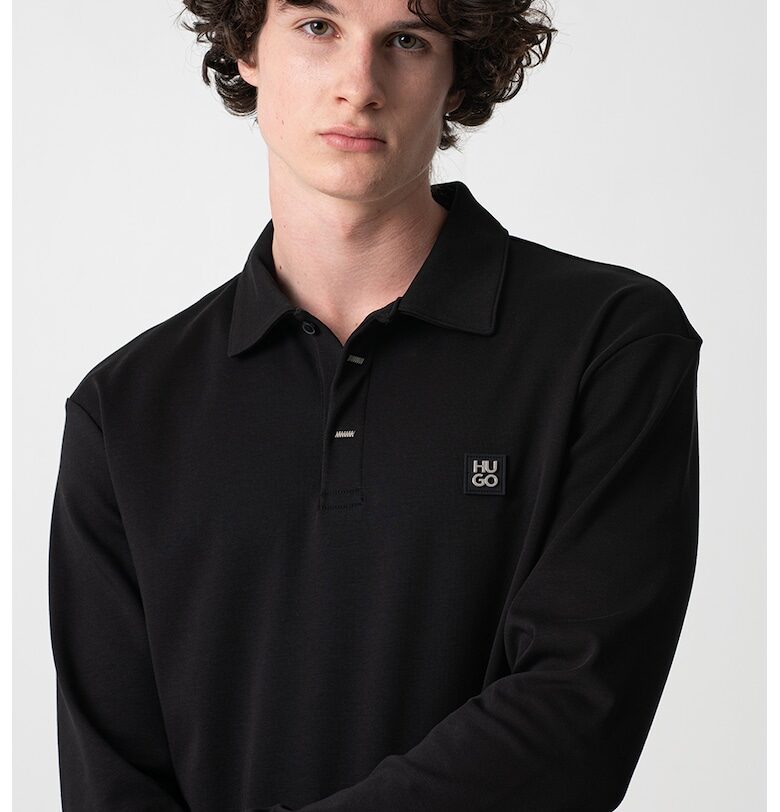 Блуза с яка и лого HUGO