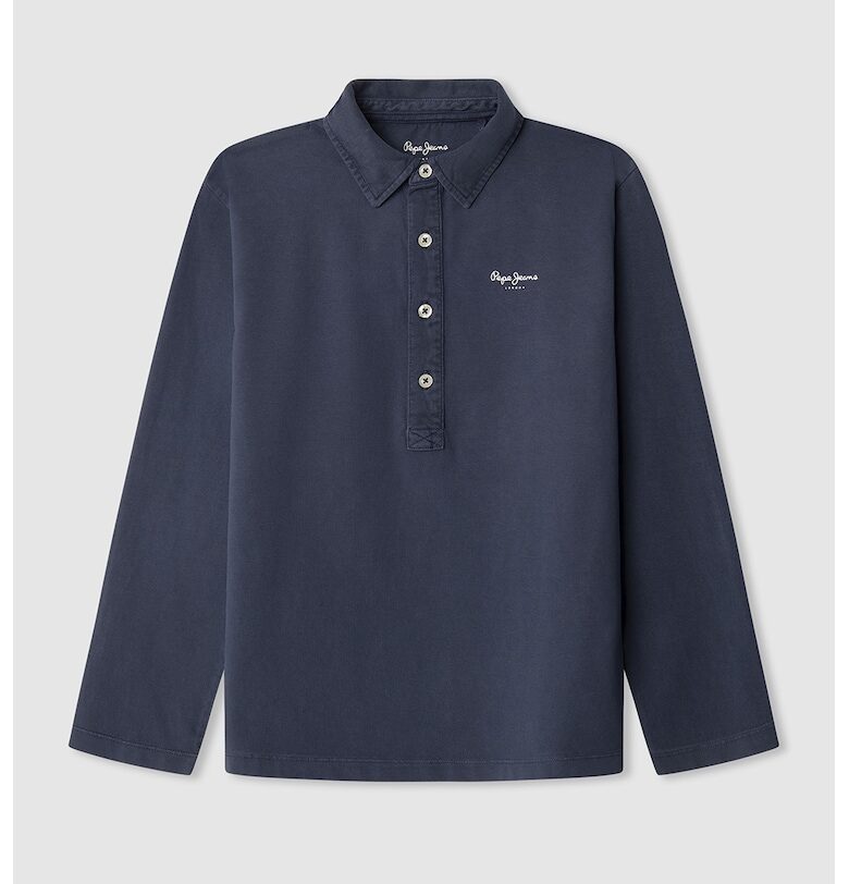 Блуза с яка и лого Pepe Jeans London