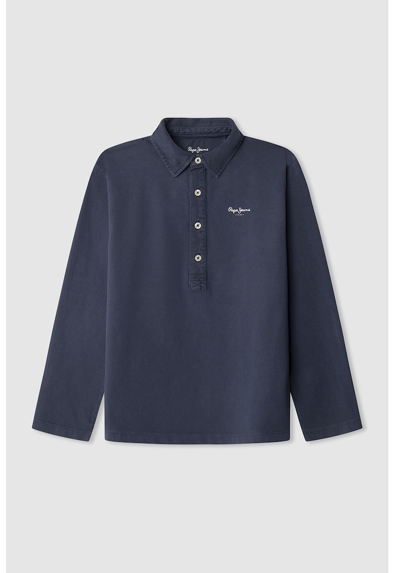 Блуза с яка и лого Pepe Jeans London