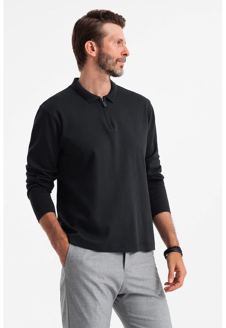 Блуза с яка и цип OMBRE