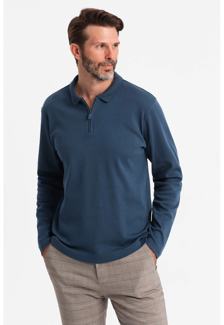 Блуза с яка и цип OMBRE