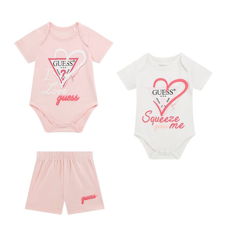 Боди и къс панталон с памук - 3 части GUESS KIDS