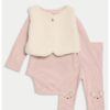 Боди - клин и пухкав елек - 3 части Marks  Spencer