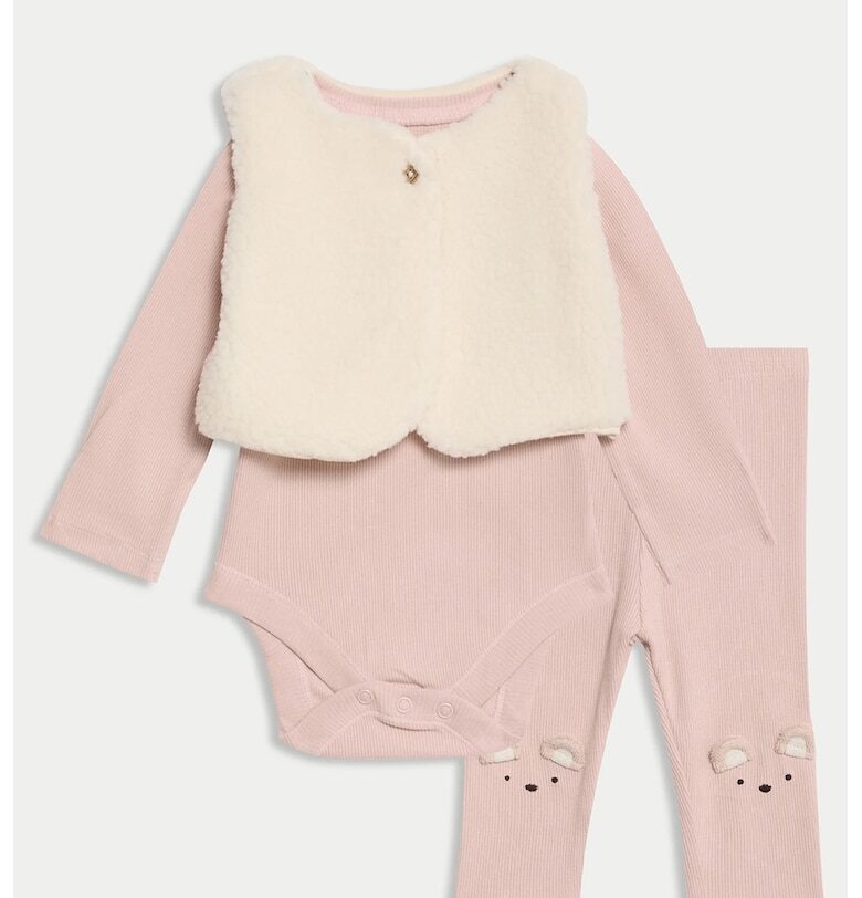 Боди - клин и пухкав елек - 3 части Marks  Spencer