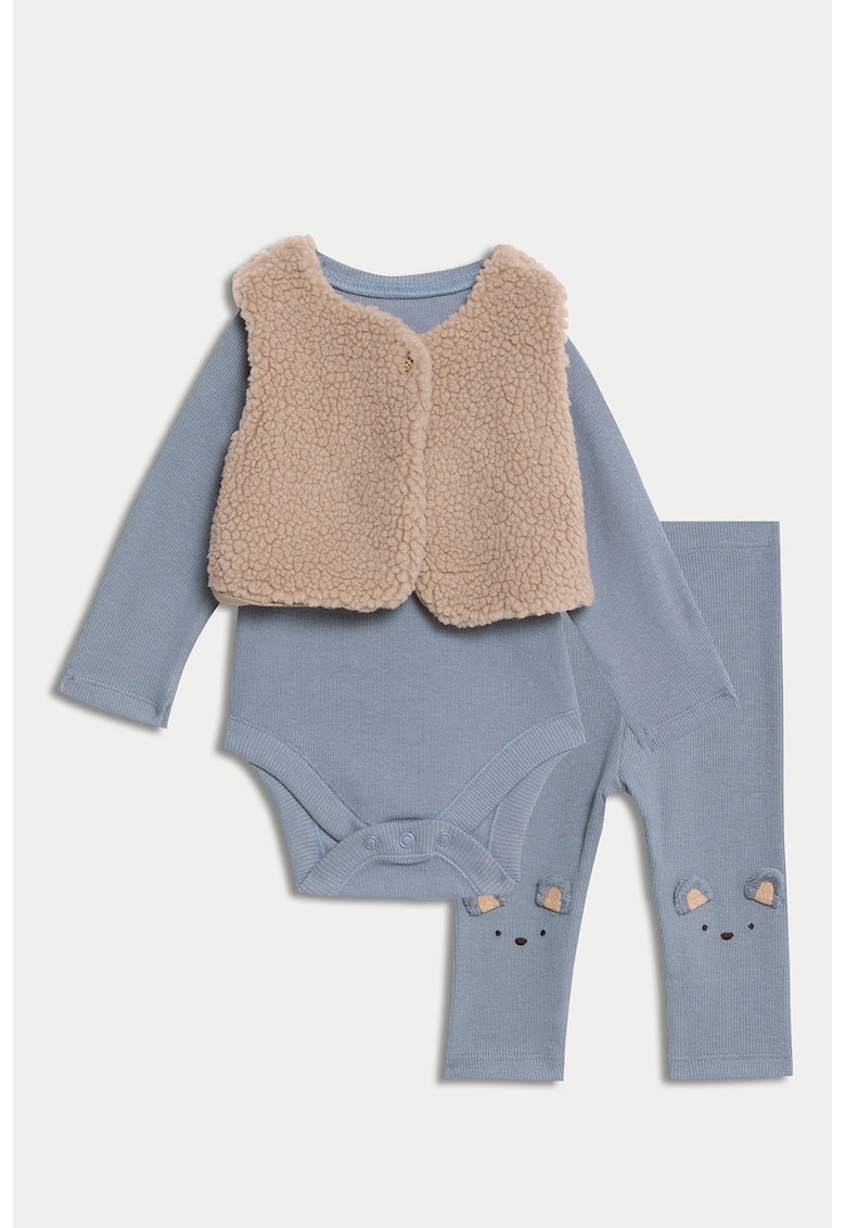 Боди - клин и пухкав елек - 3 части Marks  Spencer
