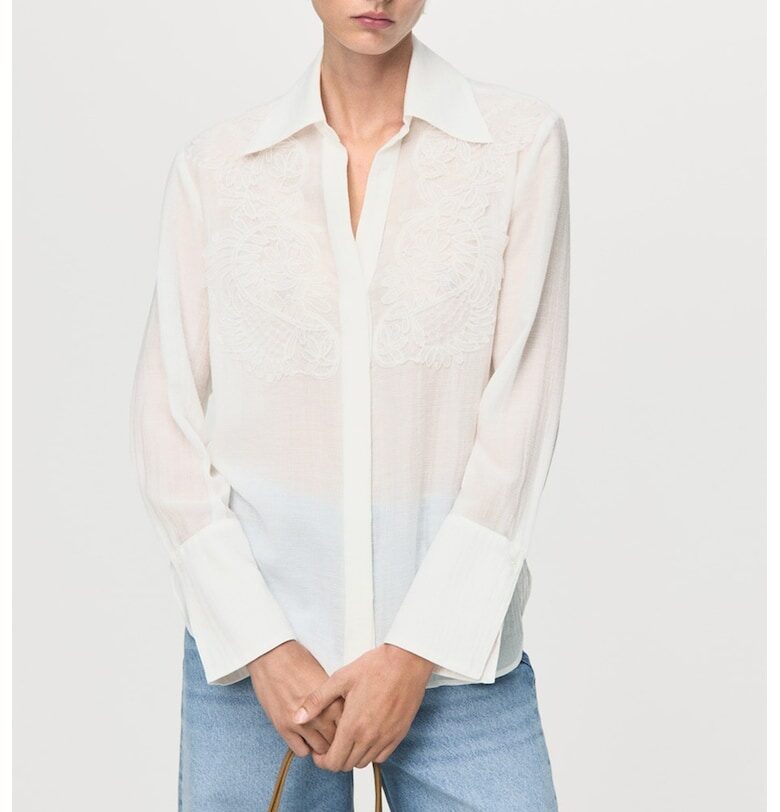 Бродирана риза с лиосел Mango