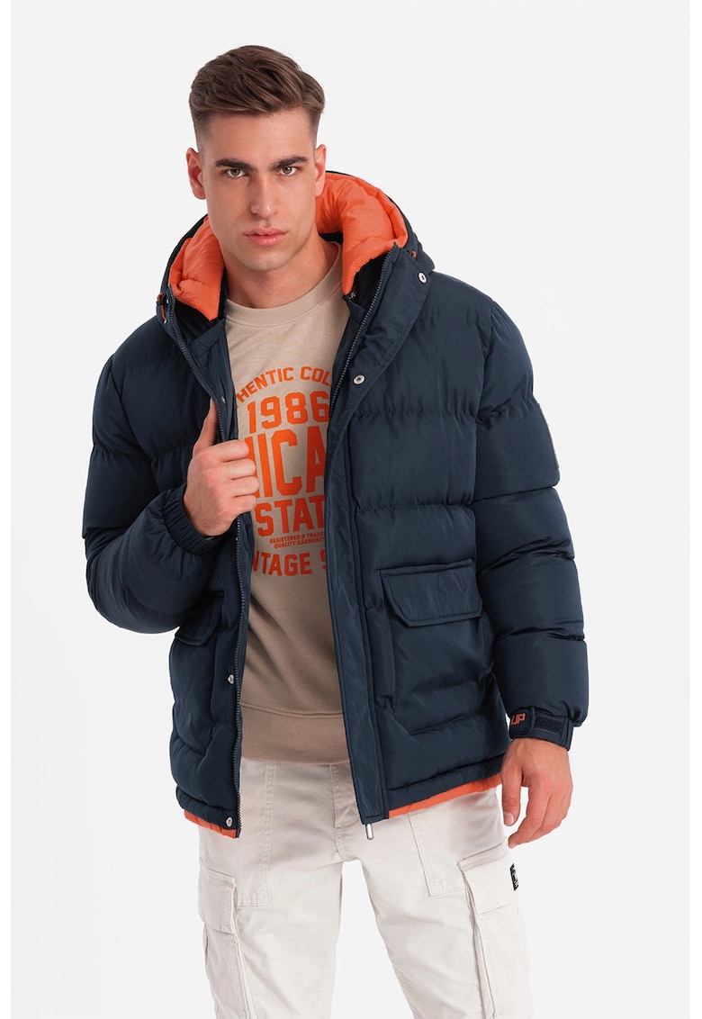 Ватирано зимно яке с двойна качулка OMBRE