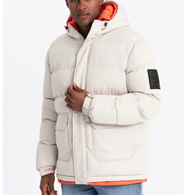 Ватирано зимно яке с двойна качулка OMBRE