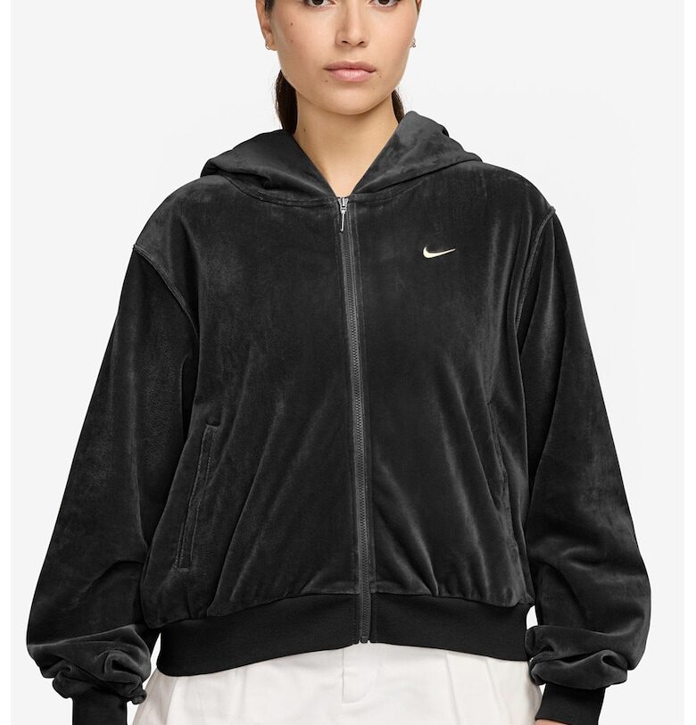 Велурено худи със свободни ръкави Nike