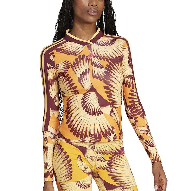 Вталена блуза с десен adidas Sportswear