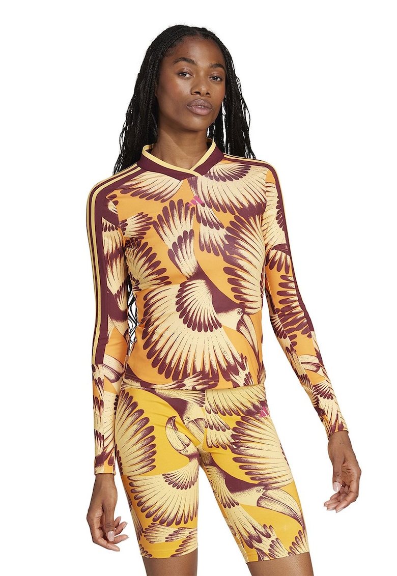 Вталена блуза с десен adidas Sportswear