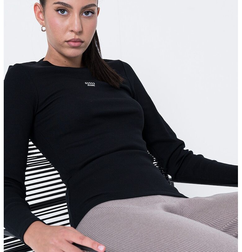 Вталена блуза с лого GUESS JEANS
