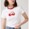 Вталена къса тениска Essential Levis