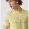 Вталена памучна тениска с лого ARMANI EXCHANGE