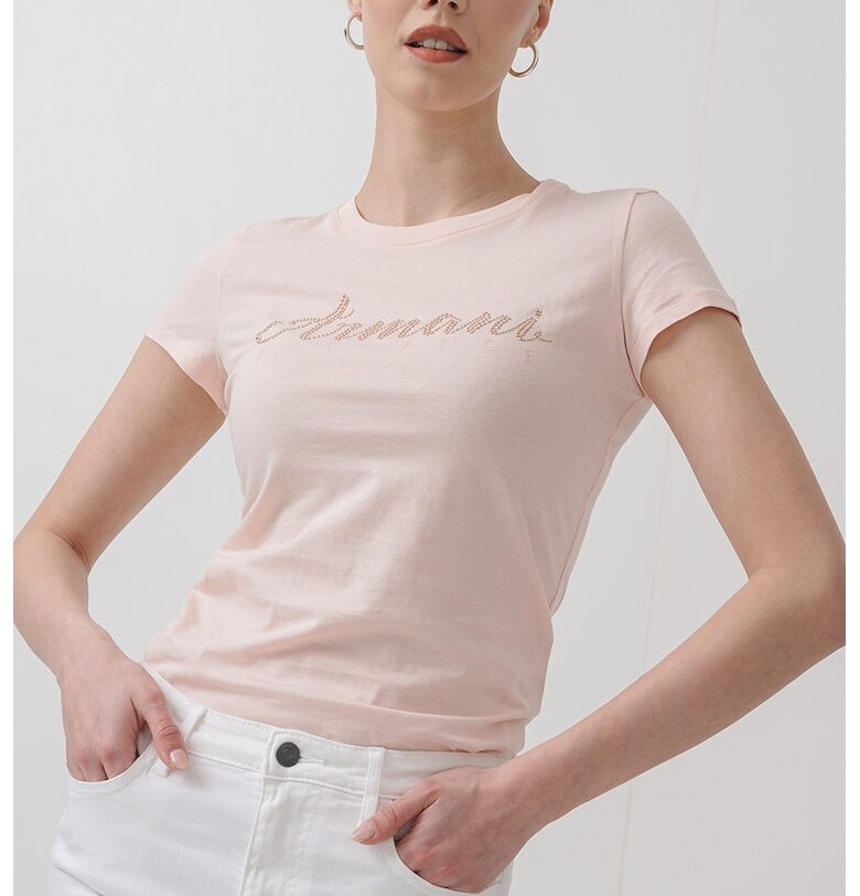 Вталена тениска с лого ARMANI EXCHANGE